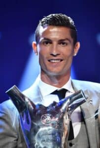 A football legend Cristiano Ronaldo, 2017.