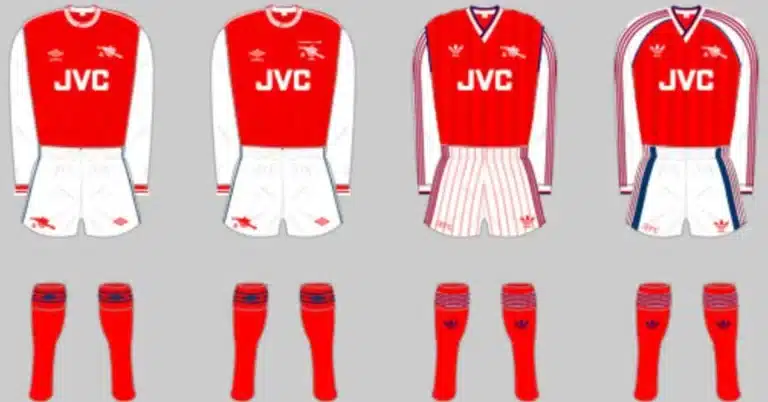 arsenal fc kit history