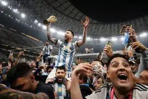 Argentina celebrating its 2022 World Cup victory